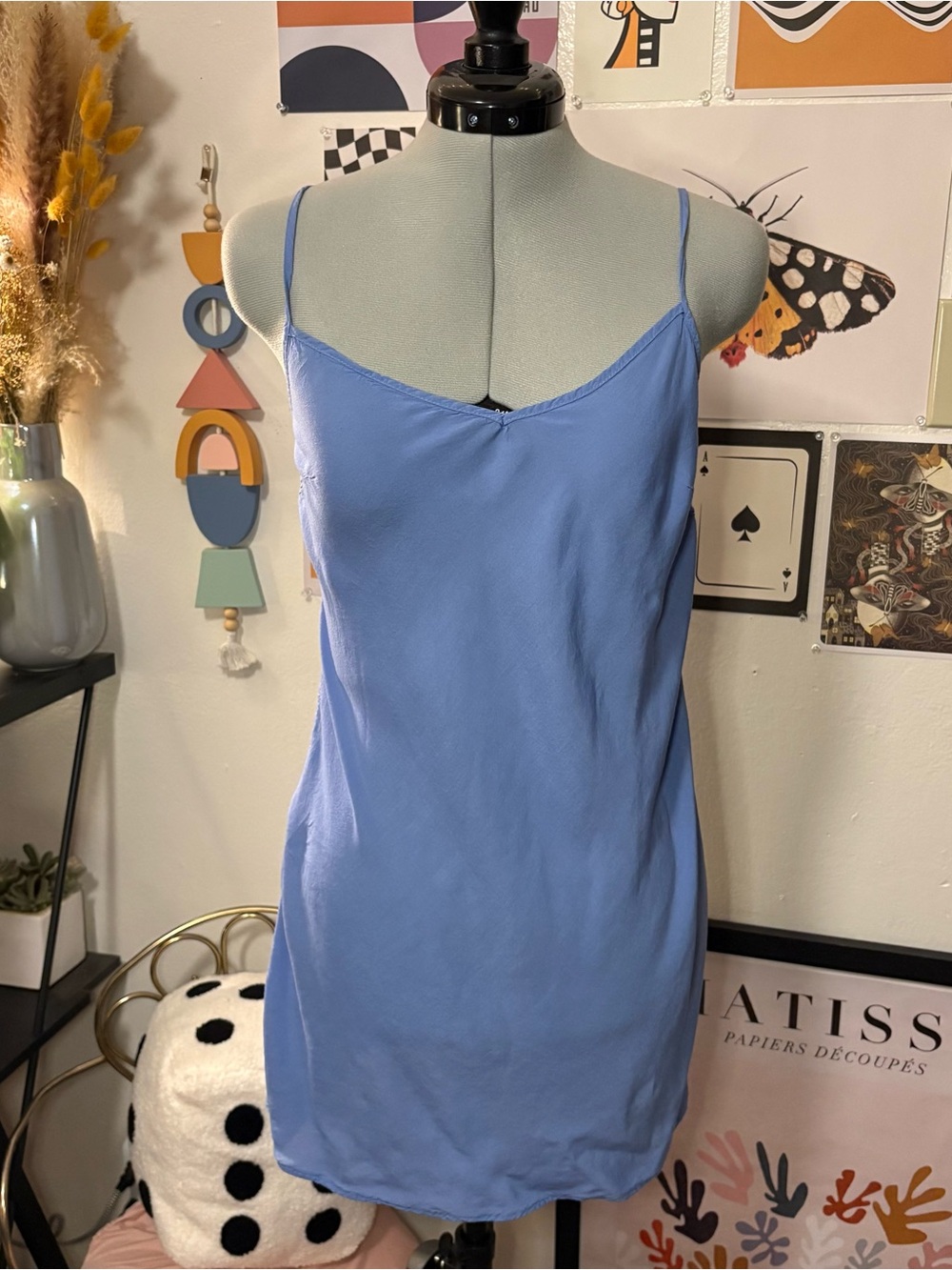 Free People Blue Slip Mini Dress Size Small
